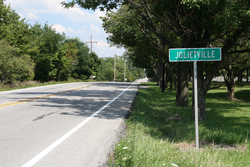 Indiana State Road 32 boyunca Jolietville'e doğru doğuya bakıyor