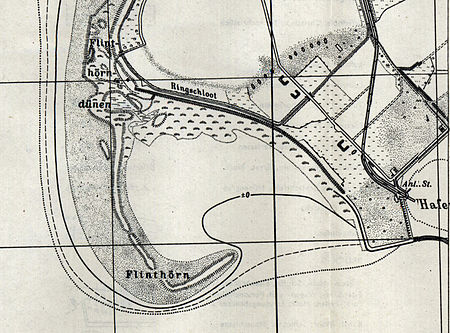 Karte Flinthörn Langeoog 1955