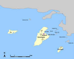 Kaart van Kastellorizo