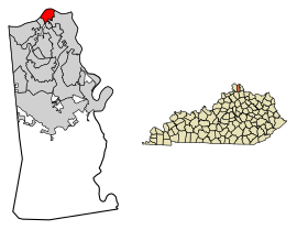 Kenton County Kentucky Incorporated and Unincorporated areas Ludlow Highlighted 2148378.svg