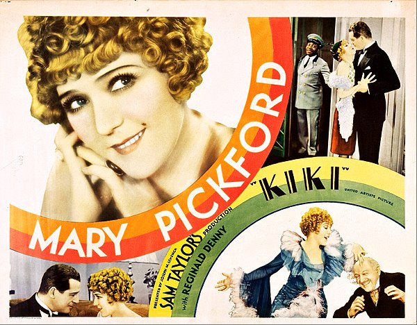 Lobby card for Kiki (1931) with Washington at upper right