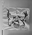 Kymenlaakson osakunnan lippu vuodelta 1936. Museoviraston kokoelma.