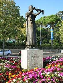 Statue La Belgique reconnaissante à Lausanne.
