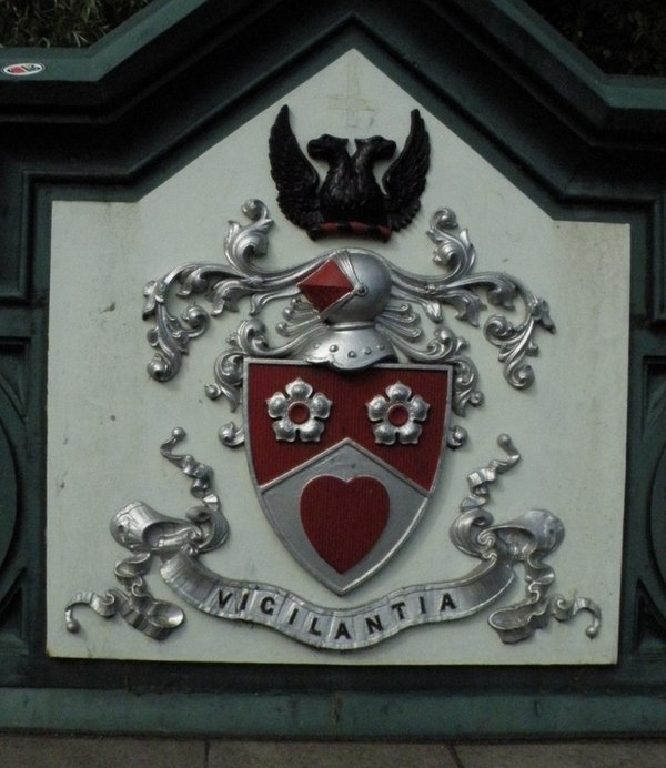 Lanarkshire's arms, as seen on the Great Western Bridge in Glasgow