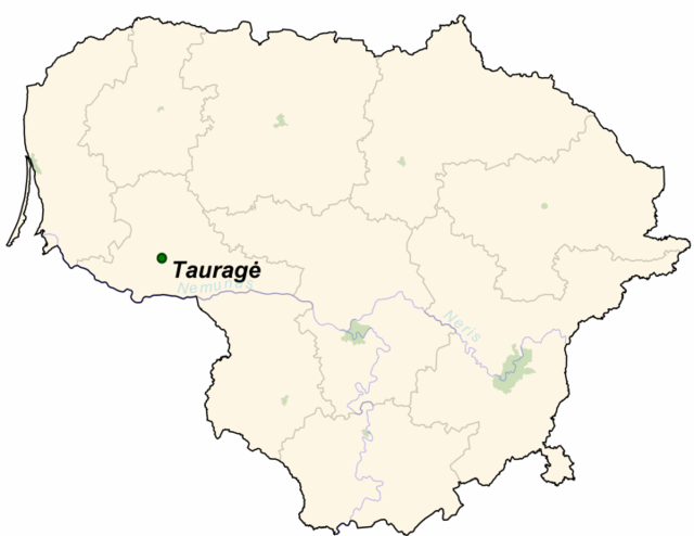 Položaj Tauragėa u Litvi