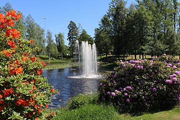 Fontän i Lyckebyån