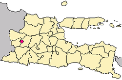 Locatie binnen Oost-Java