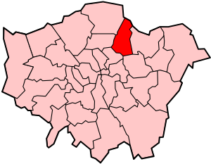 Distrito londinense de Waltham Forest en el mapa