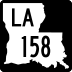 Louisiana Highway 158 marker