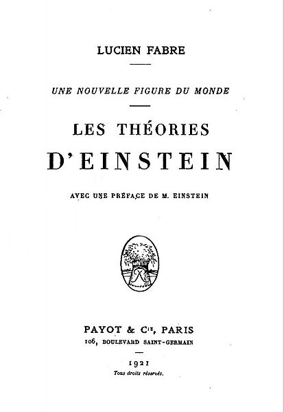 File:Lucien Fabre Les Theories dEinstein 1921.jpg