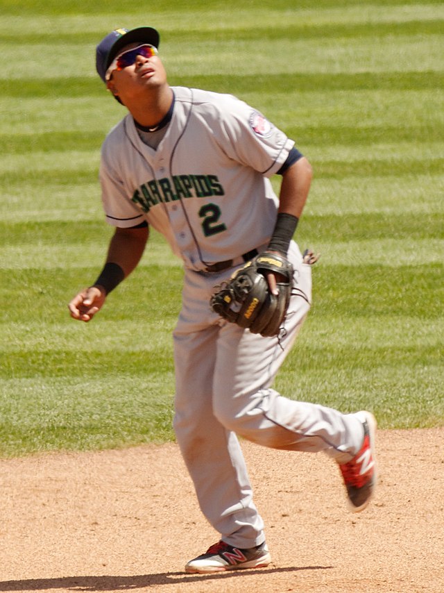 Venezuela first baseman Luis Arraez (2) and third baseman Eugenio