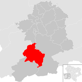 Poloha obce Lunz am See v okrese Scheibbs (klikacia mapa)