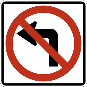 No left turn