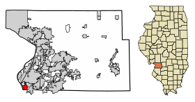 Madison County Illinois Incorporated and Unincorporated areas Venice Highlighted.svg