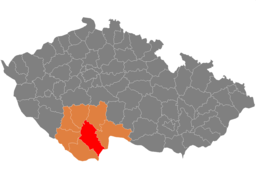 Situo de distrikto en Sudbohemia regiono