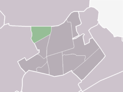 The statistical district (light green) of Lambertschaag in the municipality of Noorder-Koggenland.