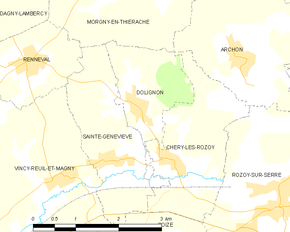 Poziția localității Dolignon