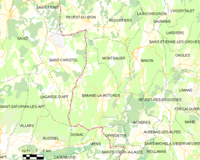 Poziția localității Simiane-la-Rotonde