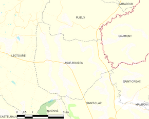 Poziția localității L'Isle-Bouzon