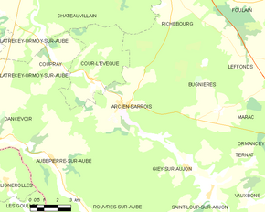 Poziția localității Arc-en-Barrois