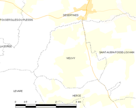 Mapa obce Vieuvy