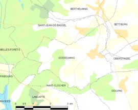 Mapa obce Gosselming