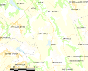 Poziția localității Saint-Armou