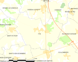 Mapa obce Fyé