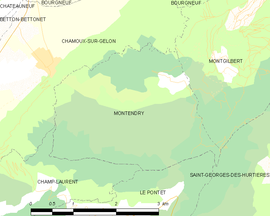Mapa obce Montendry