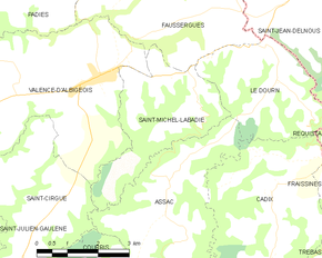Poziția localității Saint-Michel-Labadié