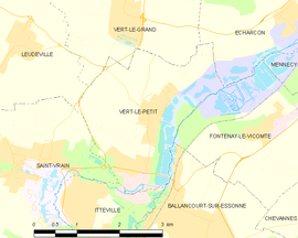 Mapa obce Vert-le-Petit