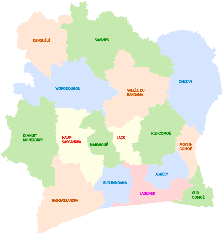 Регионы 2000. Карта кот д'Ивуара. Кот де Ивуар на карте. Географическое положение кота д Ивуара.