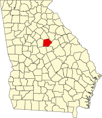 Locatie van Putnam County in Georgia