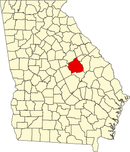 Locatie van Washington County in Georgia