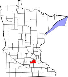 Harta e Scott County në Minnesota