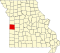 Kaart van Missouri met Bates County.svg