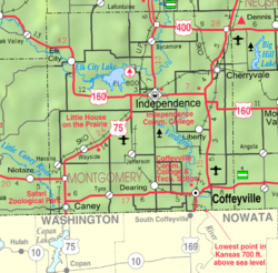 KDOT map of مونٹگمری کاؤنٹی، کنساس (legend)