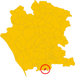 Kommunens läge i Caserta