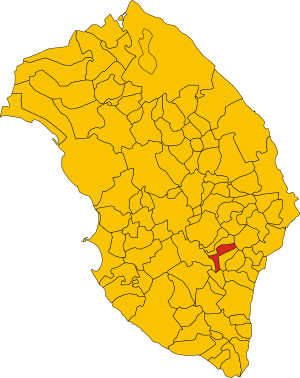 Map of comune of Nociglia (province of Lecce, region Apulia, Italy).svg
