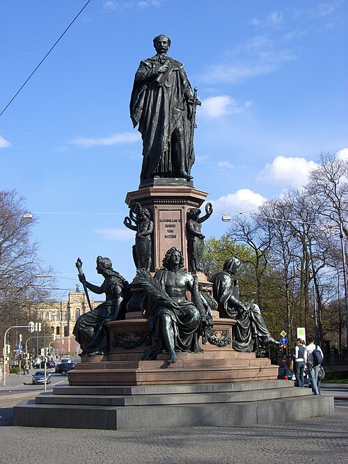 Monument of King Max II, Maximilianstrasse in Munich