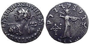 Silver drachm of Menander I