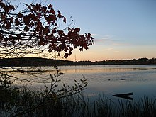 The Westborough Reservoir (Mill Pond) in Westborough, Massachusetts Mill Pond Sunset.jpg