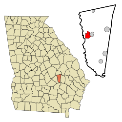 Montgomery County Georgia Incorporated and Unincorporated areas Mount Vernon Highlighted.svg