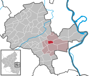 Poziția Monzernheim pe harta districtului Alzey-Worms