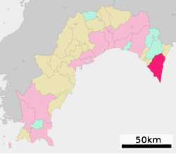 Muroton sijainti Kōchin prefektuurissa