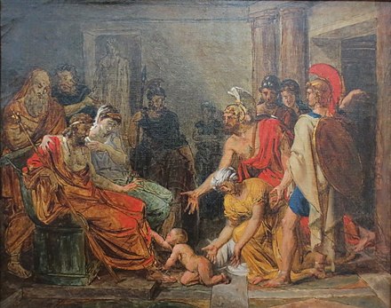 The young Pyrrhus at the court of King Glaukias by Hyacinthe Collin de Vermont, c. 1750.