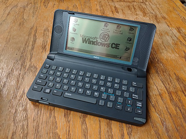 An NEC Handheld PC running Windows CE 1.0