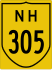 National Highway 305 marker