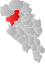 Lom markert med rødt på fylkeskartet