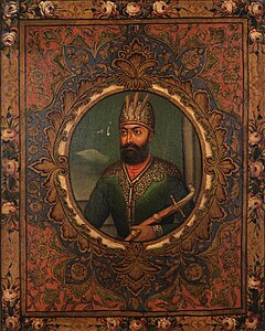 نگارهٔ رنگ روغن نادرشاه از هنر میانهٔ دورهٔ قاجار